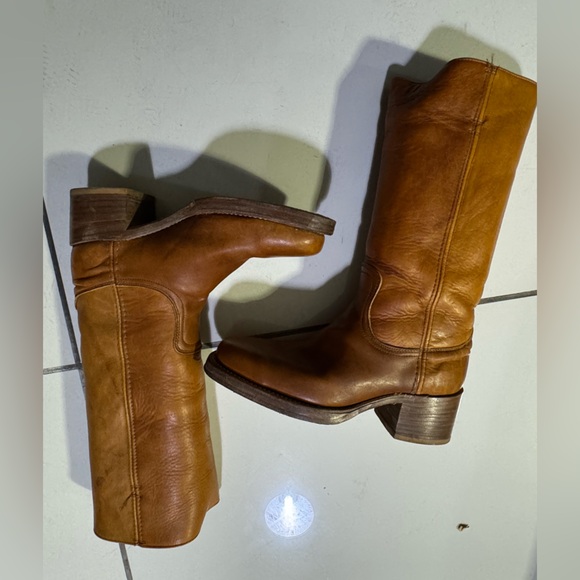 Frye Shoes - Frye Vintage Campus Leather Boots Women’s 1970 Black Label Handmade Made in USA